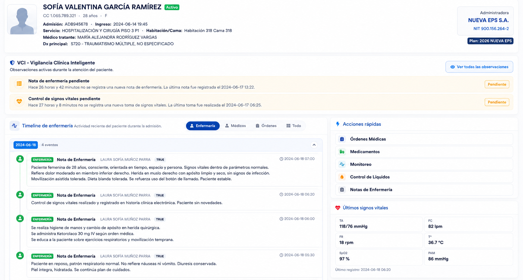 Preview de Vigilancia Clínica Inteligente